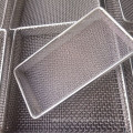 Surgical instrument stainless steel mesh tray for medical sterilization